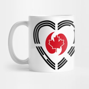 Korean Canadian Multinational Patriot Flag Series (Heart) Mug